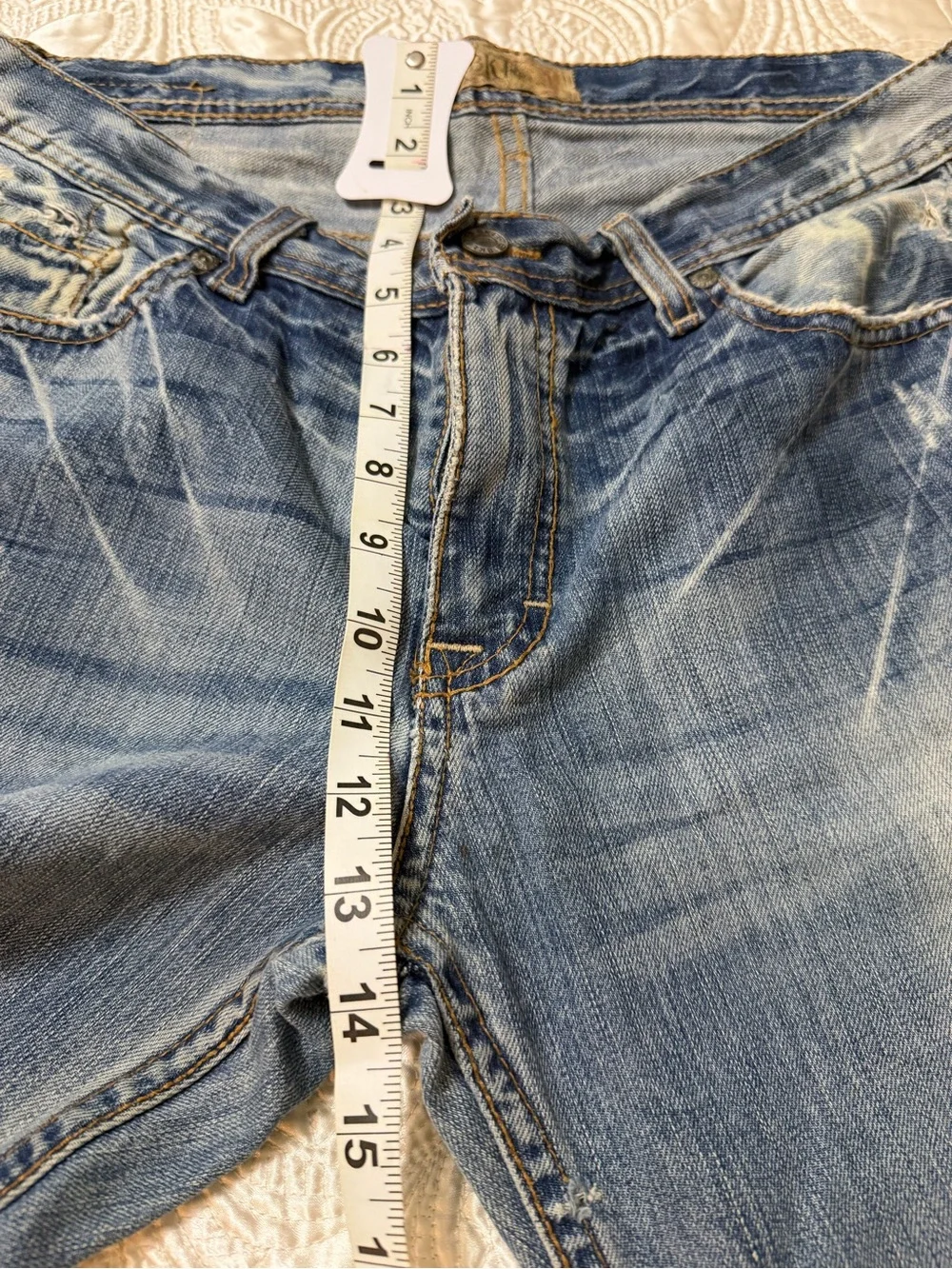 BKE Men's Blue Faded Bootcut Jeans